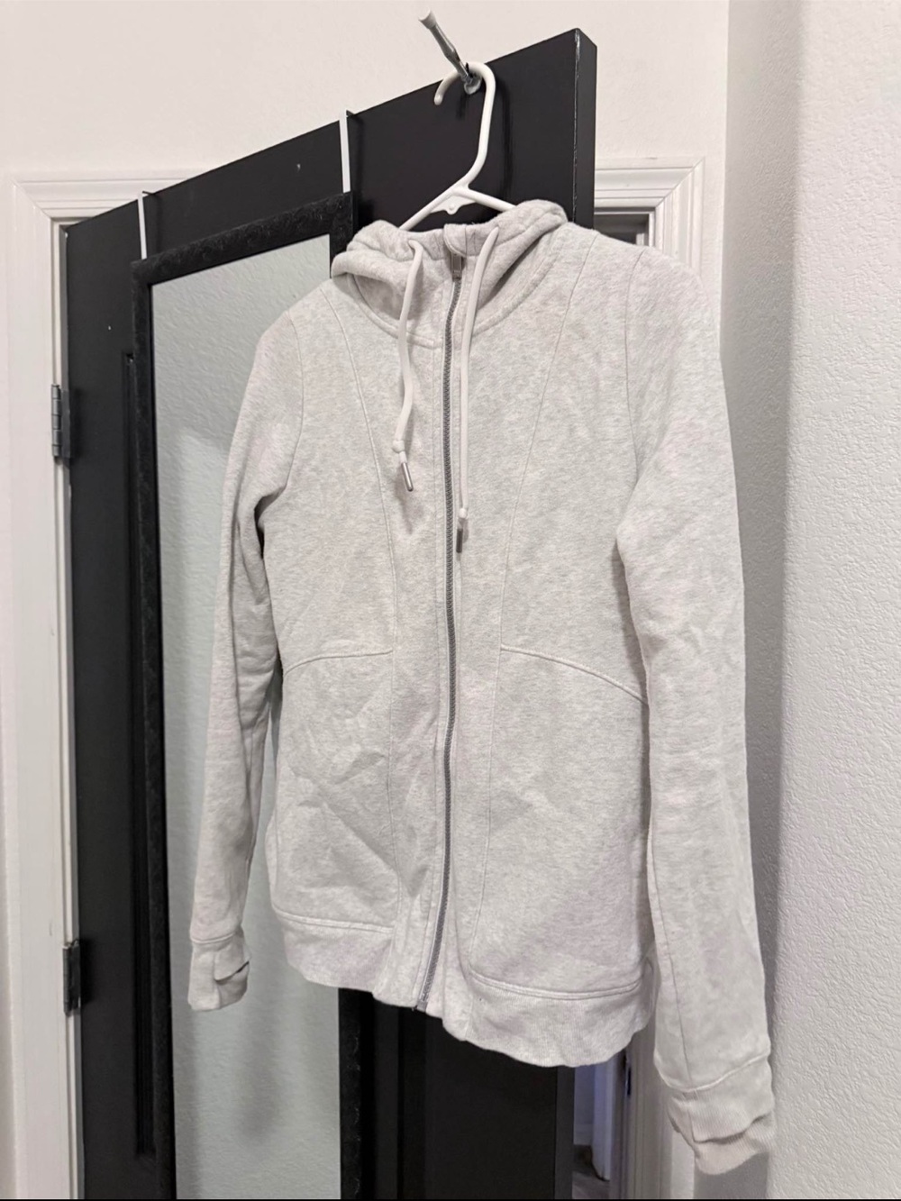 Light Gray Women's Zip-Up Hoodie Jacket